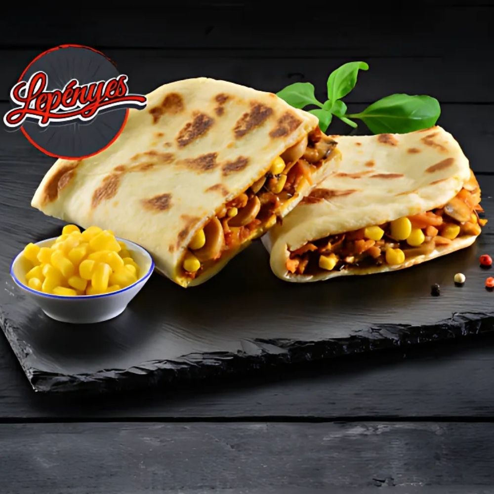 Sonkás, gombás, kukoricás lepény